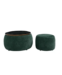 Streamdale Furniture 2-in-1 Round Ottoman End Table