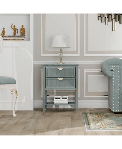 Streamdale Furniture + 2-Drawer + Wood + Storage + End Table