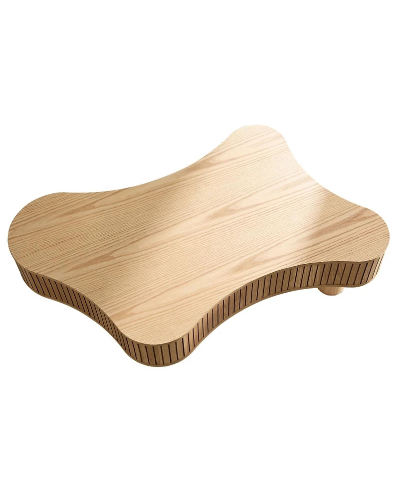 Streamdale Furniture Modern Wooden Drum Coffee Table