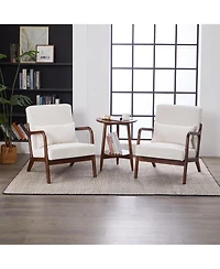 Streamdale Furniture Mid-Century Modern Accent Chair Beige