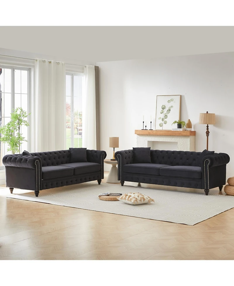 Streamdale Furniture Modern 6-Seat Sofa with Wood Frame & Cushions