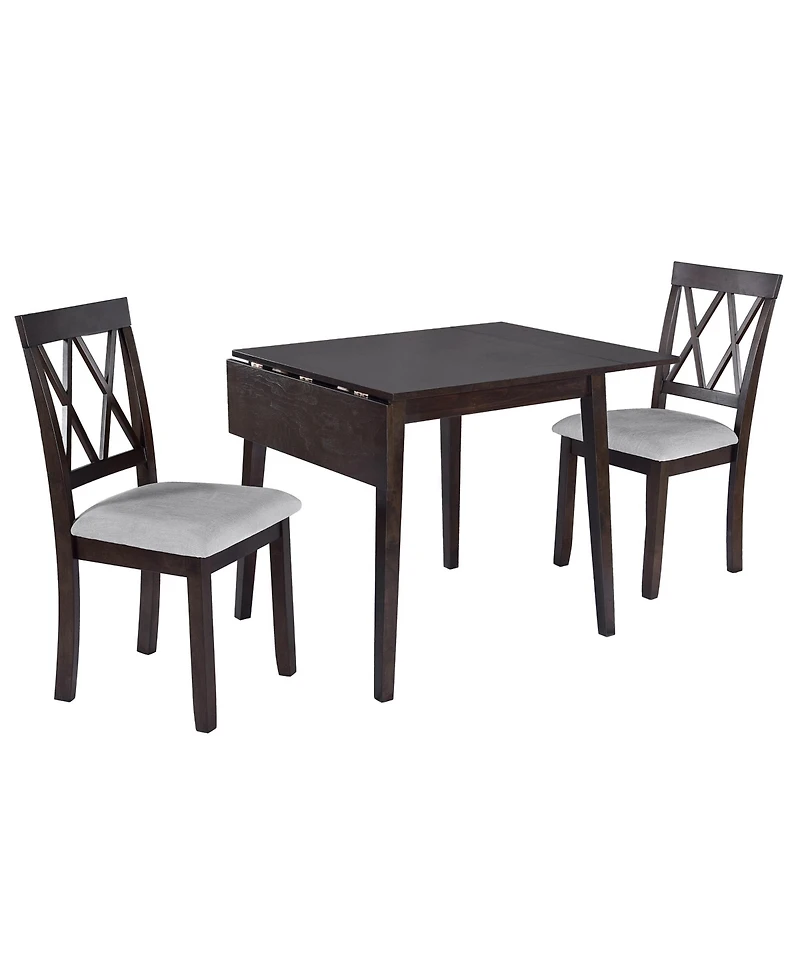 Streamdale Furniture Foldable Extendable Dining Set, 5 Piece