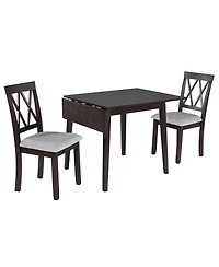 Streamdale Furniture Foldable Extendable Dining Set, 5 Piece