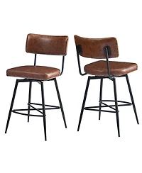 Streamdale Furniture 26" Retro Swivel Counter Stools (Set of 2)
