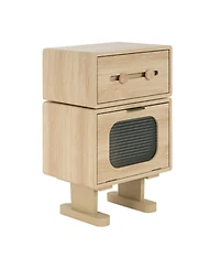 Streamdale Furniture Robot Side Table with Rotating Top & Storage