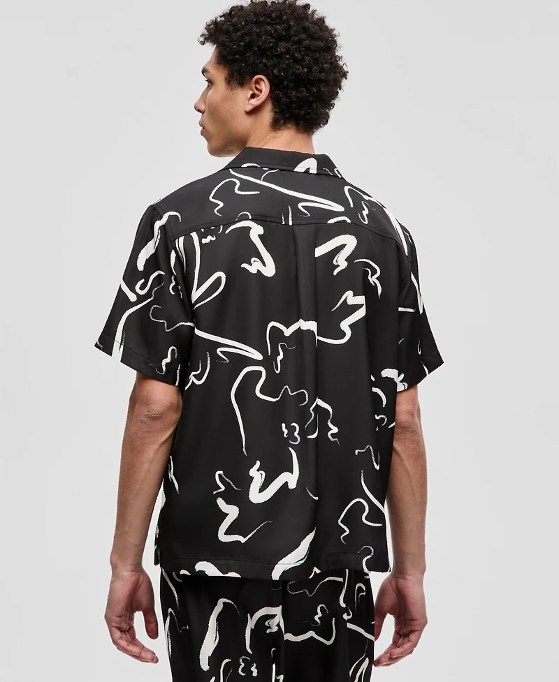 Mode of One Men's Printed Woven Camp Shirt, Macy's Exclusive