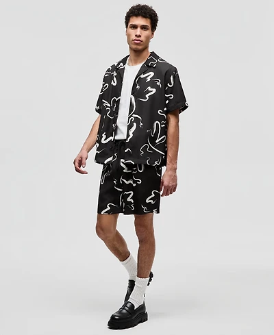 Mode of One Men's Printed Woven Pull-On Shorts, Macy's Exclusive