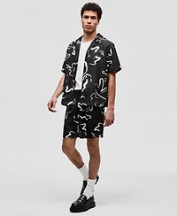 Mode of One Men's Printed Woven Pull-On Shorts, Macy's Exclusive