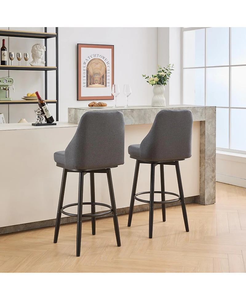 Streamdale Furniture Streamdale swivel bar & couter stool, 24"&30" adjustable, (set of 2) Fabric color