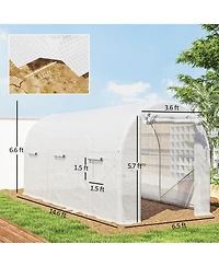 Outsunny Hoop house with Support Rods, Walk-in house,