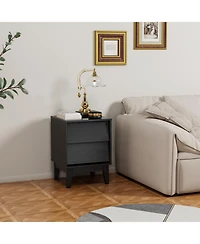 Streamdale Furniture Streamdale Mid-Century Nightstands with Beveled Design