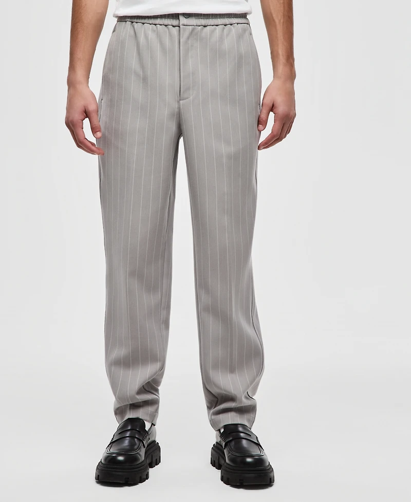 Mode of One Men's Pinstriped Woven Relaxed Pants, Macy's Exclusive