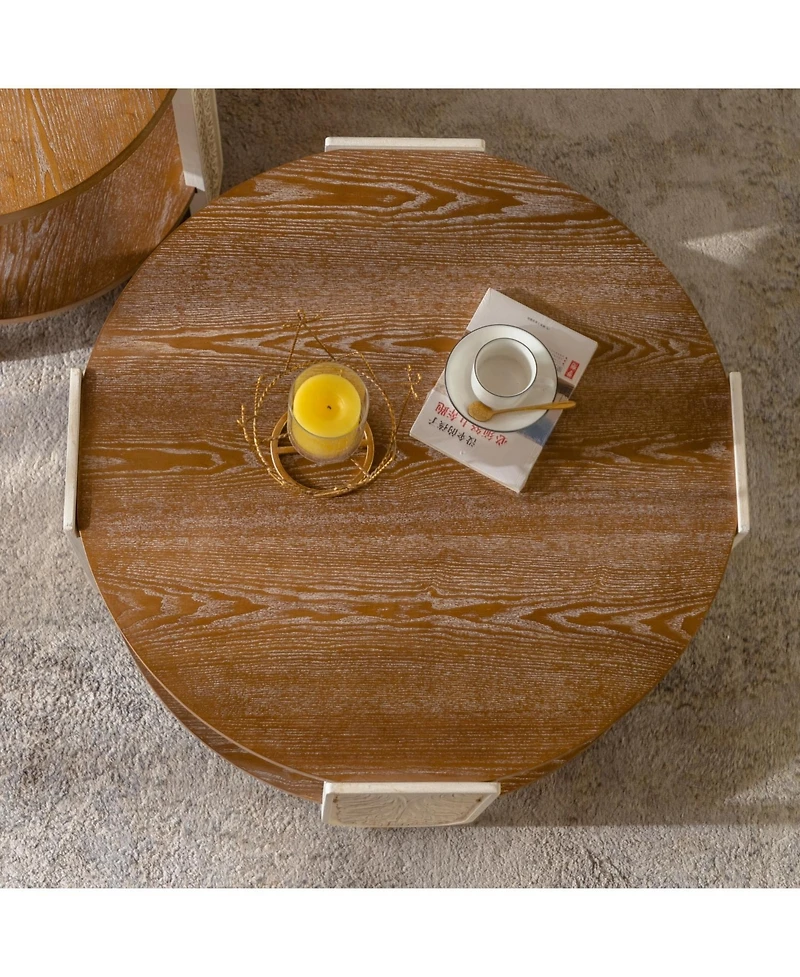 Streamdale Furniture Carved Wood Coffee/End Table with Storage