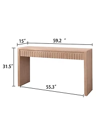 Streamdale Modern Console Table - 59.2" Natural Wood