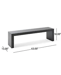 Streamdale Furniture Acacia Wood Black Dining Bench