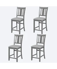 Streamdale Furniture Counter Height Chairs Set of 4, Padded Seat, Gray