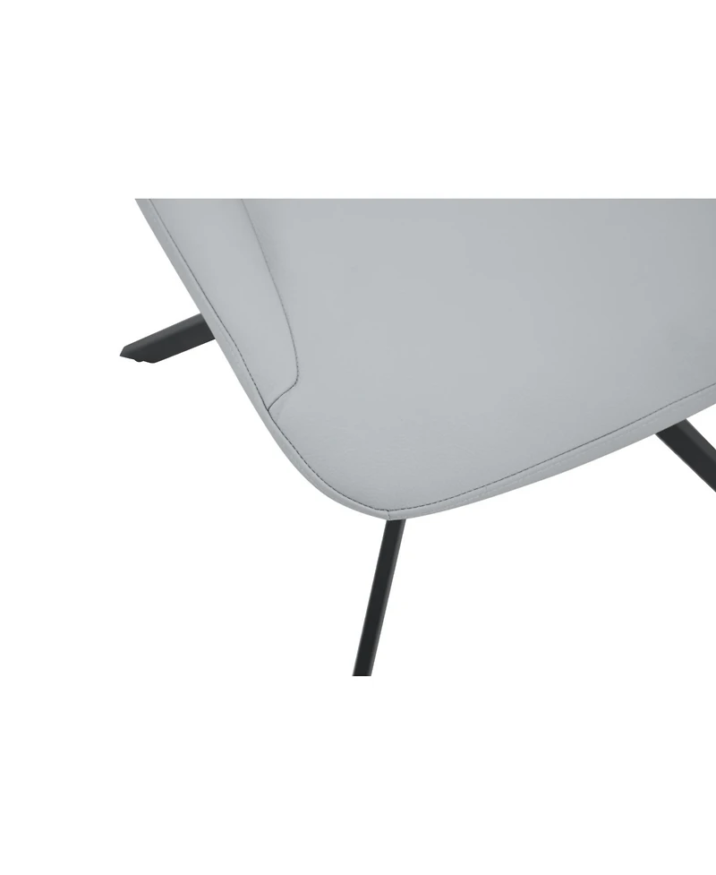 Streamdale Furniture Set of 4, Light Leather, Gold Mesh Swivel Dining Chairs