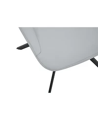 Streamdale Furniture Set of 4, Light Leather, Gold Mesh Swivel Dining Chairs