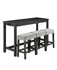Streamdale Furniture Industrial Bar Table Set with Power Outlet