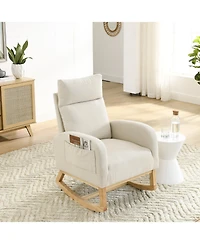 Streamdale Furniture 27.6" Modern Rocking Chair with High Back & Pockets