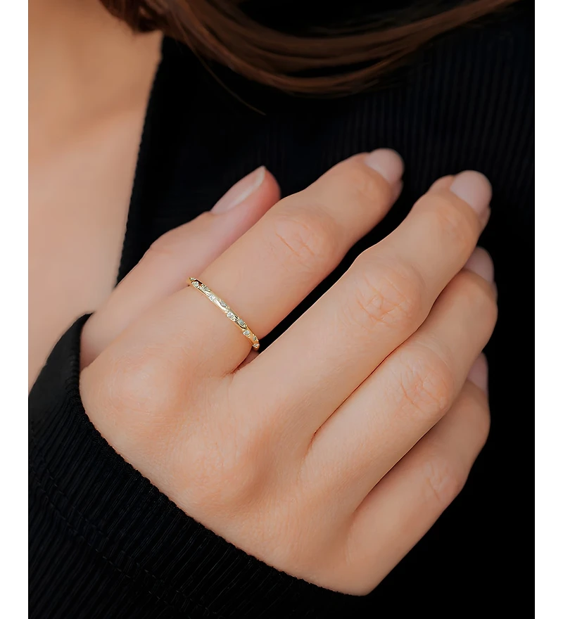 Mint & Lily Dainty Constellation Birthstone Ring Gold Plated Sterling Silver