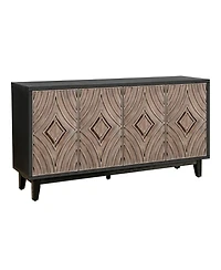 Streamdale Furniture Streamdale 60" Mid-Century Sideboard with Diamond Doors