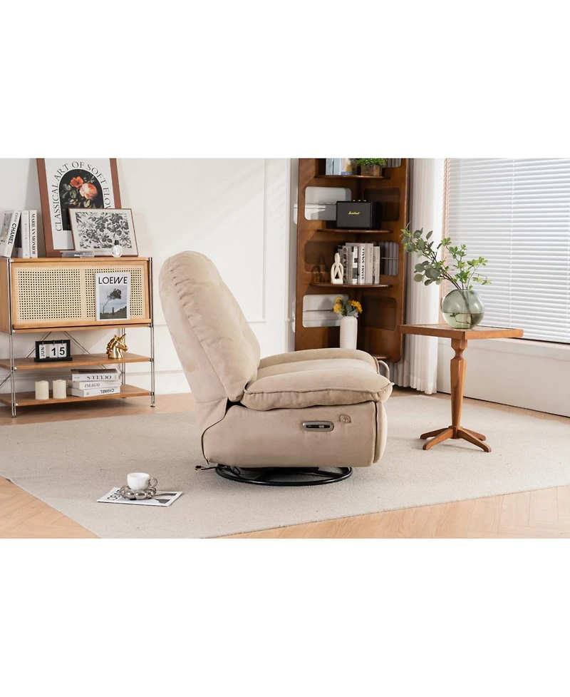 Streamdale Furniture Power Recliner Glider w/ Usb Charger & Bluetooth (Cd-8991