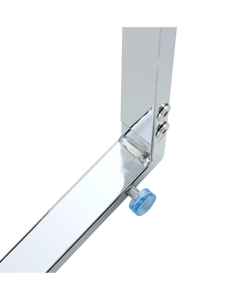 Streamdale Furniture Arch Dining Chairs - Black Pu, Silver Legs (Set of 8)