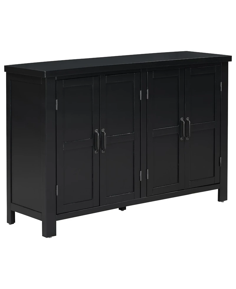 Streamdale Furniture 4-Door Sideboard with Adjustable Shelves and Retro Handles