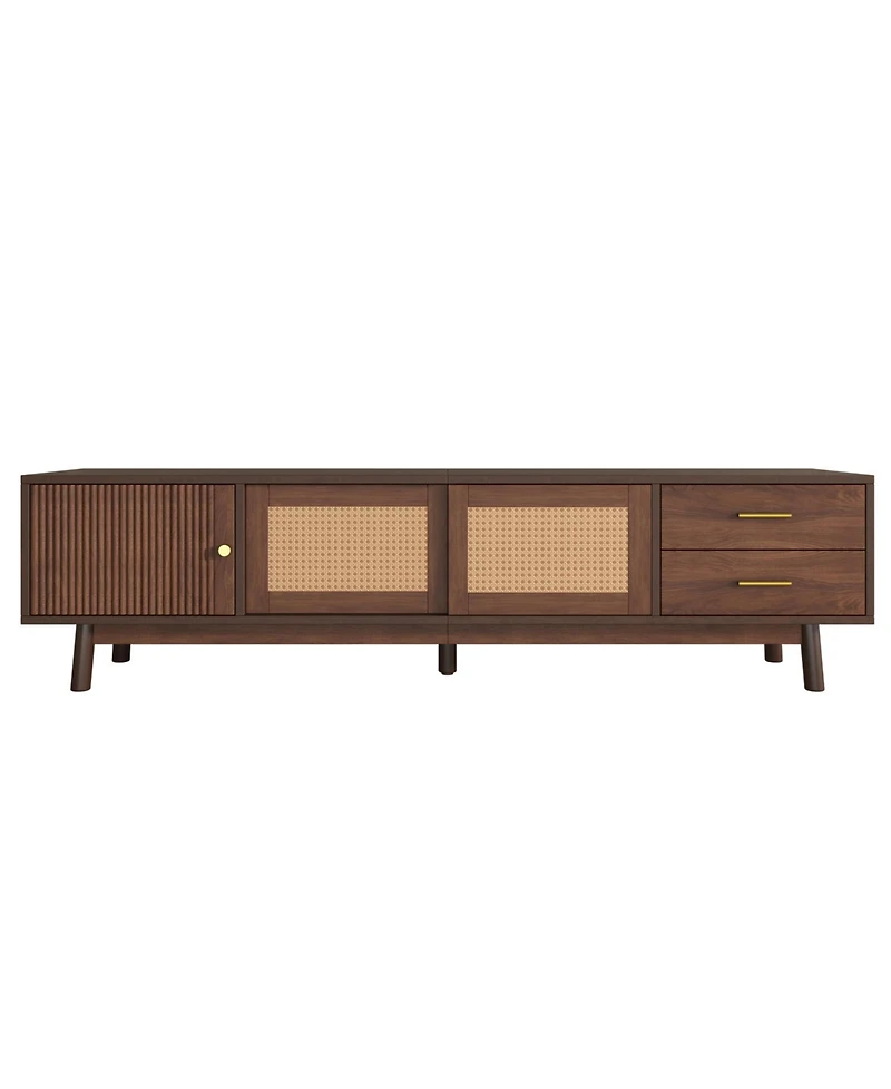 Streamdale Furniture Mid Century Modern Tv Stand - 80" TVs