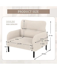 Streamdale Furniture Corduroy Wide Seat Chair
