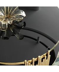 Streamdale Furniture Glass Top Round Coffee Table