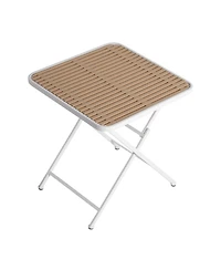 Streamdale Furniture Folding Square Table - Indoor/Outdoor, Metal Legs
