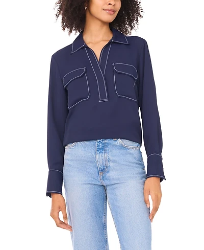 Vince Camuto Women's Collared Neck Blouse