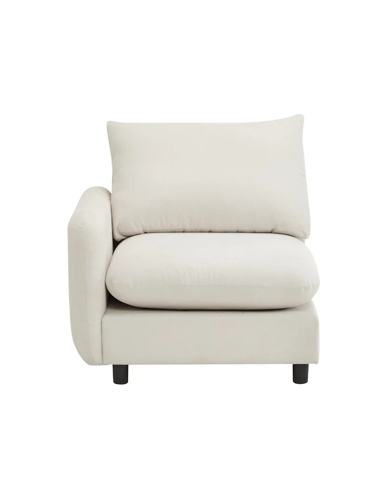 Streamdale Furniture 69" 3-Piece L-Shaped Modular Sectional Sofa with Ottoman