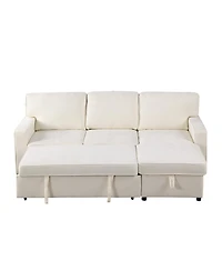 Streamdale Furniture Streamdale Storage Sleeper Sectional with Usb & Cup Holders