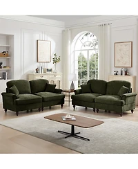 Streamdale Furniture Streamdale Modular Sofa Set, Flared Arms, Removable Skirts, Spindle Legs