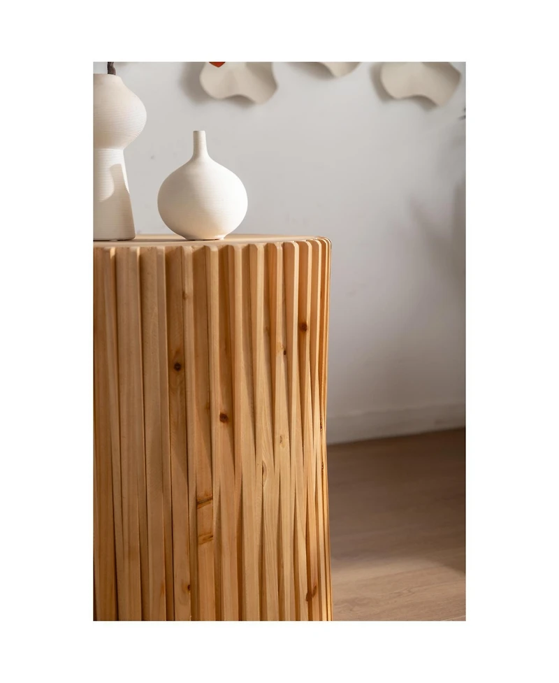 Streamdale Furniture Retro Cylindrical Coffee Table Set (Textured)