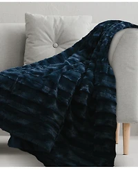 Cheer Collection Ultra Soft Faux Fur to Microplush Reversible Oversized Throw, 86" x