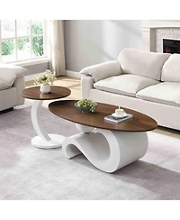 Streamdale Furniture Set of 2 Nesting Coffee Table
