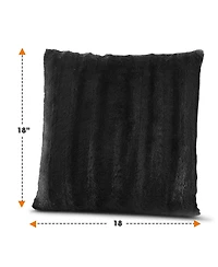 Cheer Collection Faux-Fur 2-Pack Decorative Pillows