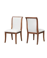 Streamdale Furniture Streamdale Walnut Upholstered Dining Chairs (Set of 2)