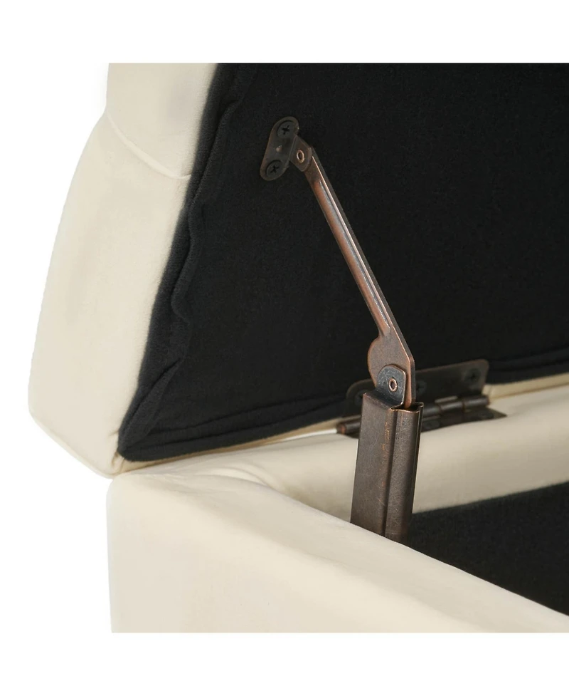 Streamdale Button Tufted Diamond Stitch Storage Ottoman Bench