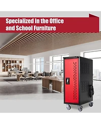 Streamdale Furniture 16 Bay Mobile Charging Cart for Chromebook/Tablet/Laptop.