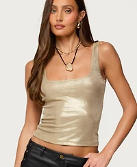 Edikted Women's Laidie Metallic Tank Top