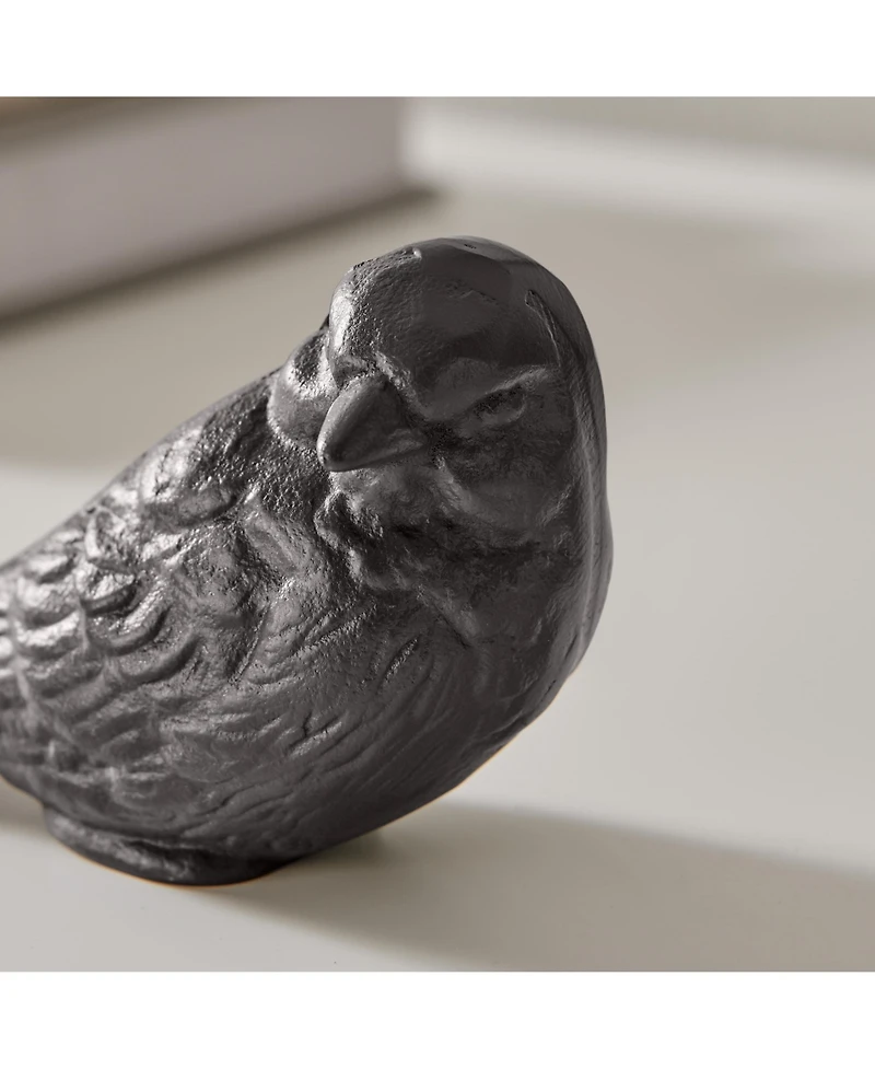 Danya B Brown Cast Iron Set of 2 Bird Sculptures