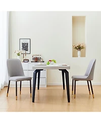 Streamdale Furniture Grey Dining Chairs (Set of 2) - Cushioned, Modern Kitchen/Living Room