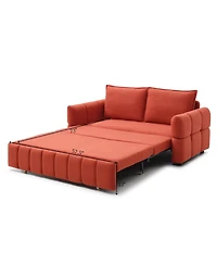 Streamdale Furniture Streamdale Sleeper Sofa Bed with Teddy Chaise - Orange