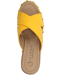 Journee Collection Women's Silvana Casual Wedge Sandals