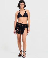 Miken Women's Full Fashion Crochet Swim Sarong